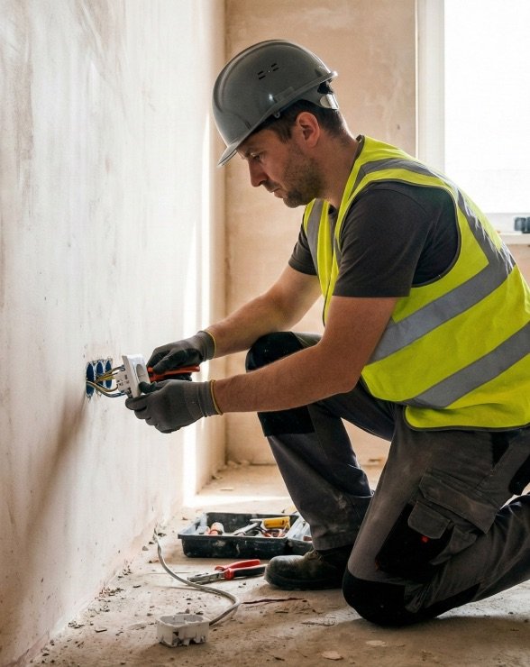 Elektryk montuje instalacje elektryczne w miejscowości Legnica, Lubin, Chojnów, Złotoryja